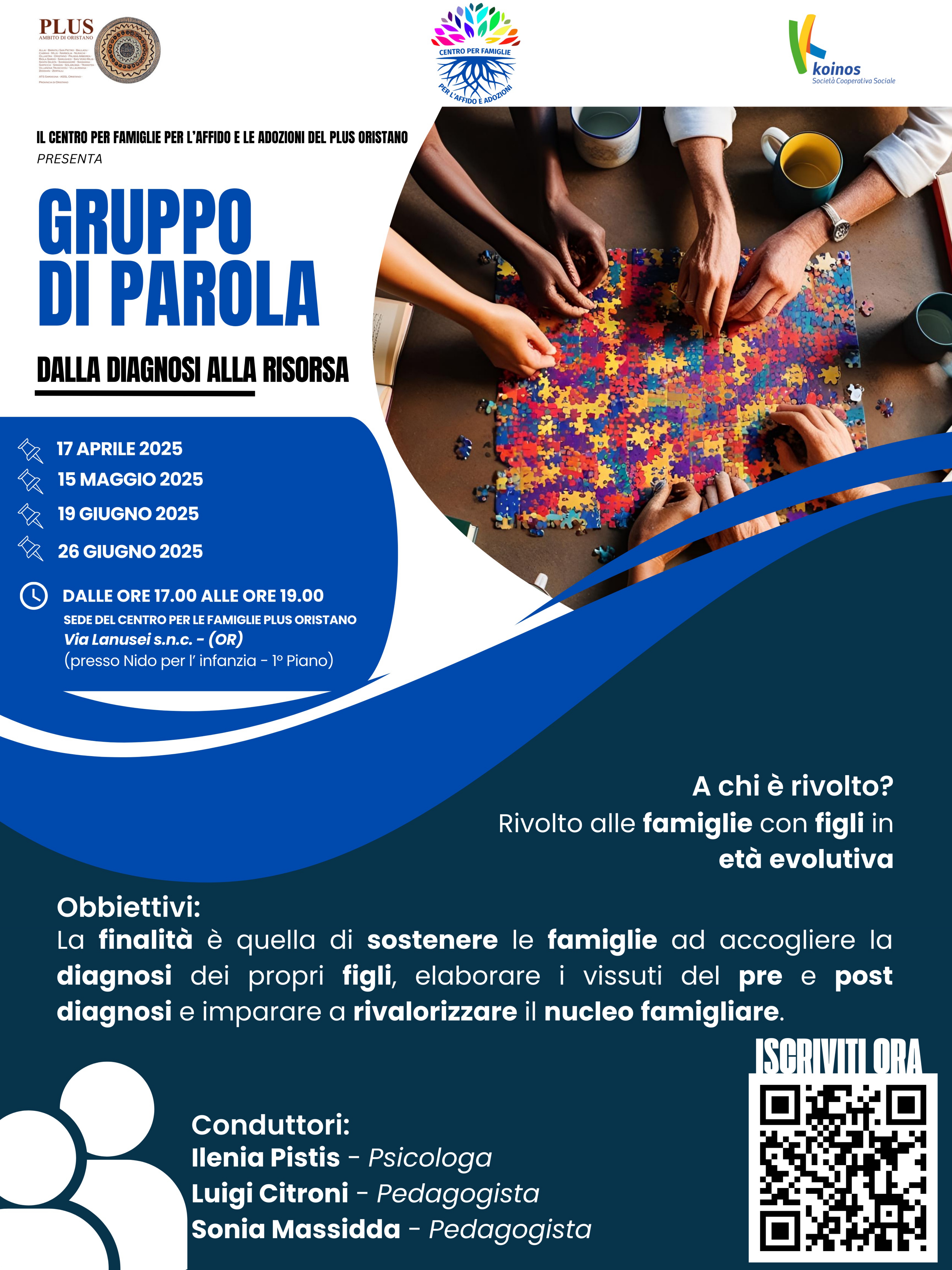Visualizza la notizia: PROGETTO SCUOLA GENITORI - GRUPPO DI PAROLA "DALLA DIAGNOSI ALLA RISORSA" 